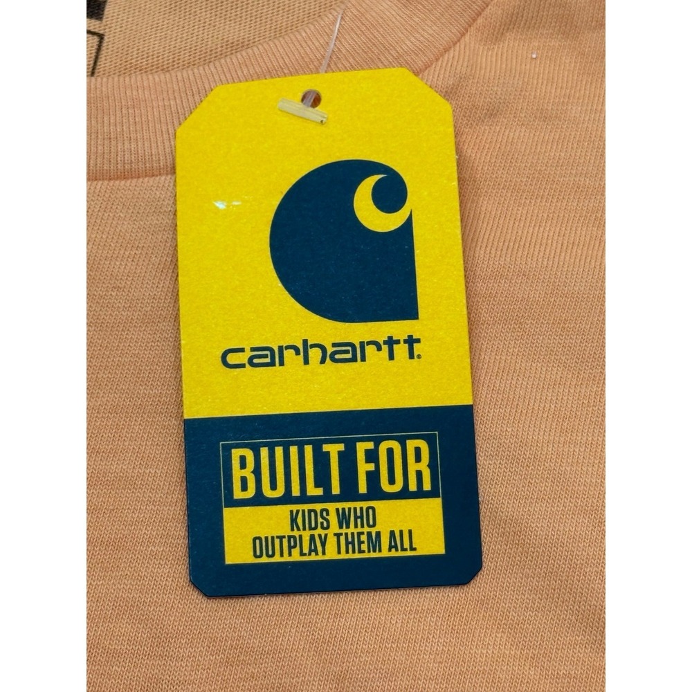 Carhartt Boys Pocket T-Shirt Tangerine Short Sleeve - Picture 7 of 7